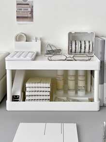 1pc Double Layer Stationery Storage Rack Back To School
