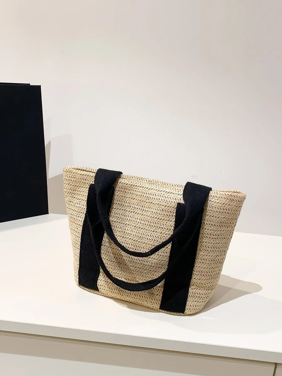 Bolsa de mimbre minimalista