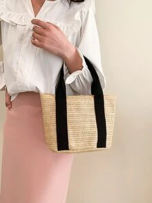 Bolsa de mimbre minimalista