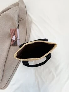 Bolsa de mimbre minimalista