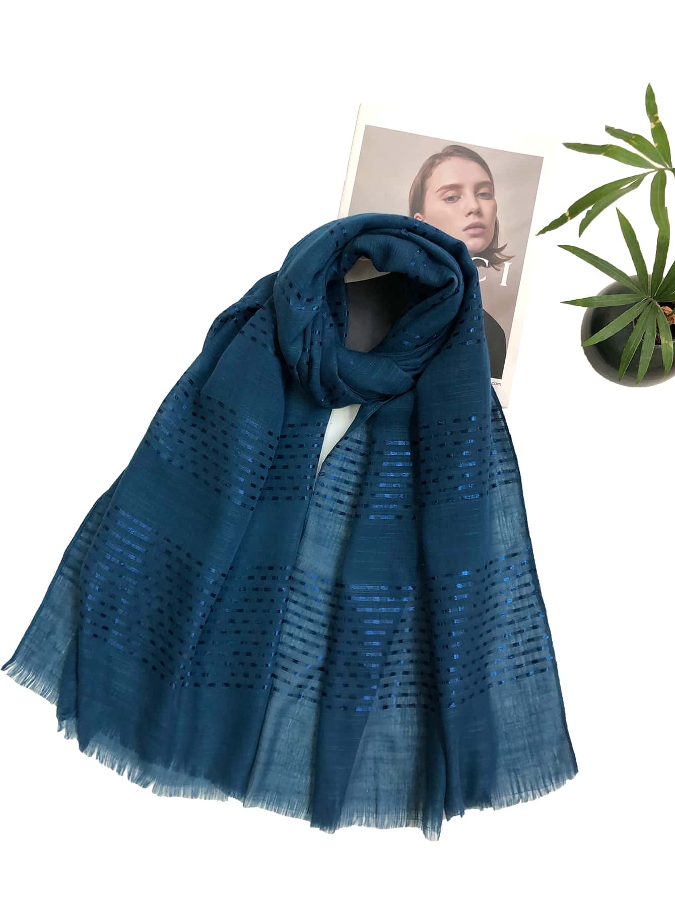 Pañuelo bajo crudo - Neblina azul - Ver 1