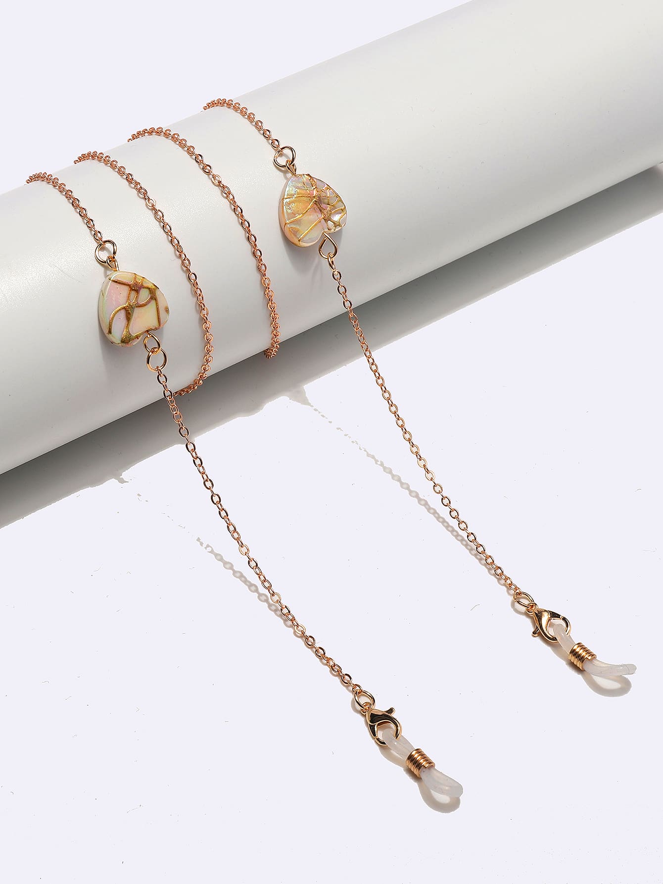 Round Decor Glasses Chain - Gold - View 1