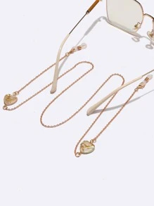 1pc Women's Floral, Heart, Shell Eyeglasses Chain, Casual & Vacation