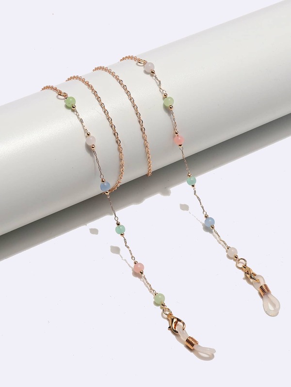 Boho Perlen Dekor Brillenkette, geeignet für den Outdoor-Bereich, Urlaubsbrillenzubehör für Frauen