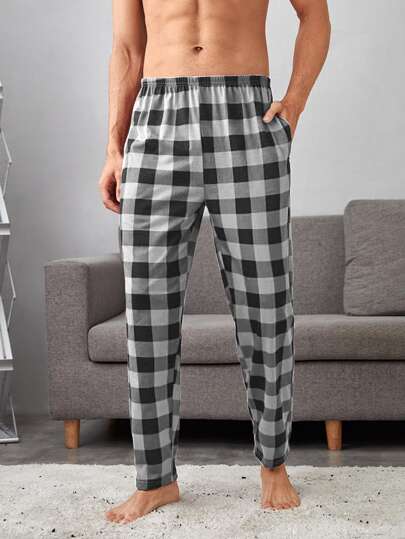 Guys Buffalo Plaid Slant Pockets PJ Pants