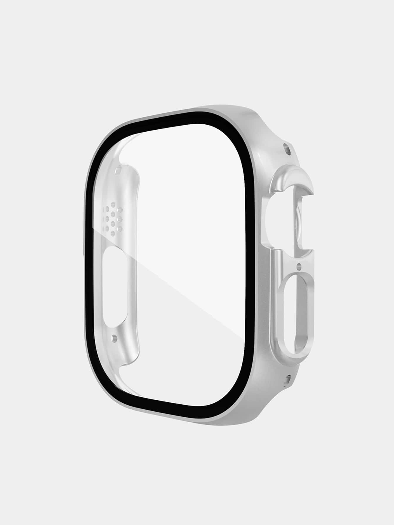 Vỏ & Bảo vệ màn hình 2 trong 1 Tương thích với Apple Watch - Bạc - Xem 1