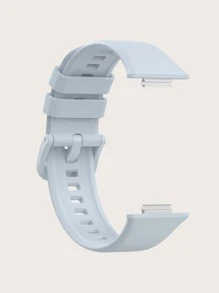 Red Silicone Solid Color Watch Band Strap Compatible With Huawei Watch Fit 2 - Baby Blue - View 7