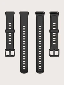 Black Silicone Strap For Band 7 - Black - View 4