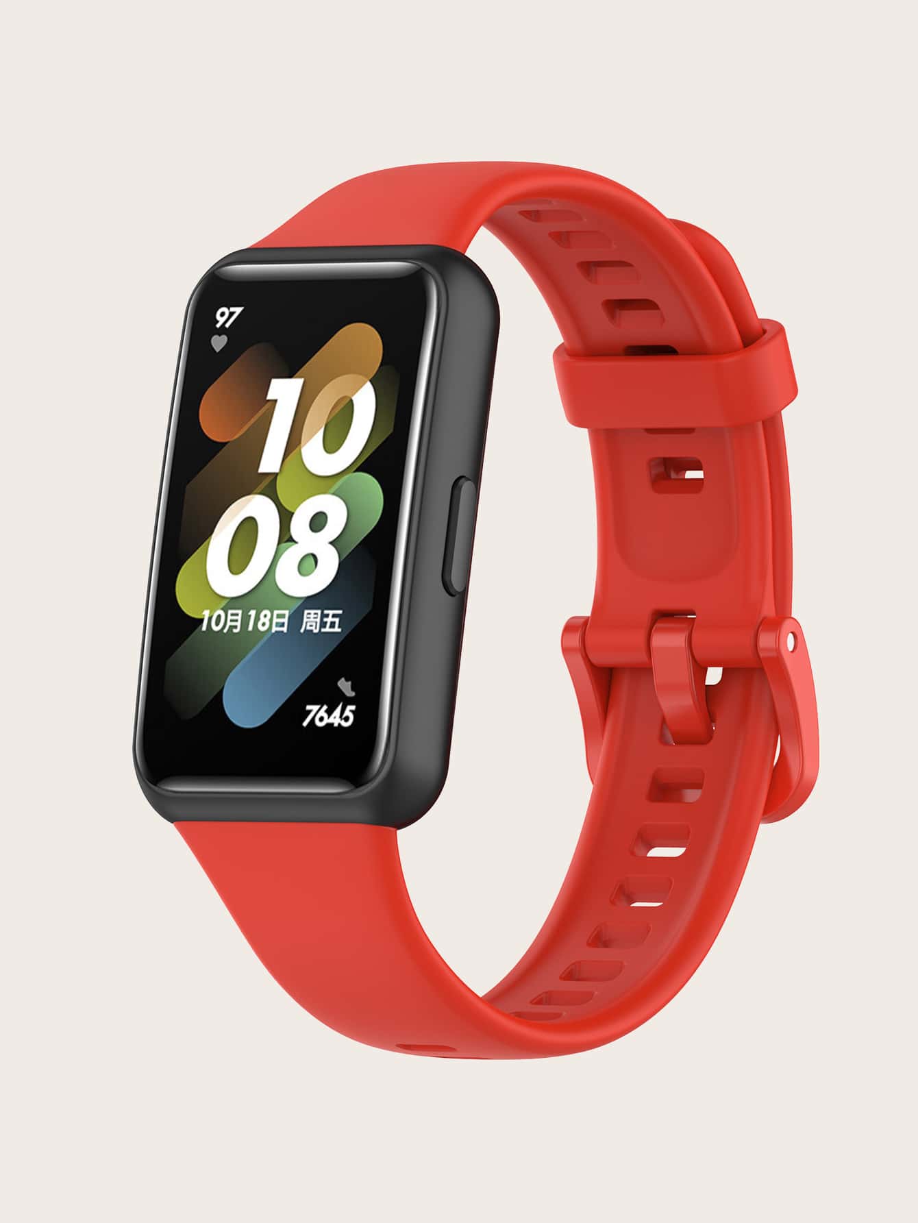 适合 Band 7 的红色硅胶表带 - 紅色 - 查看 1