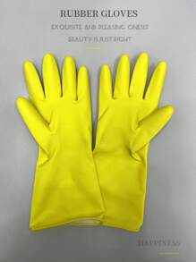 2對乳膠家居手套極簡粉色家居手套