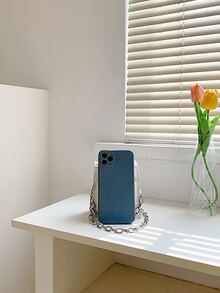 Mini Flap Novelty Bag Metal & Chain Decor - White - View 8