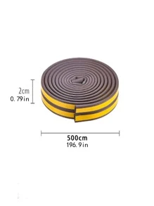 1roll Sound-proof Door & Window Sealing Strip - Brown - View 4