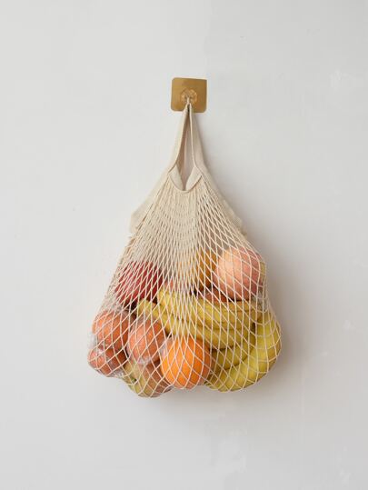 1pc Portable Fruit Storage Bag, Hanging Vegetable Mesh Bag For Kitchen
