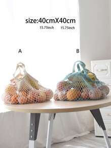 1 件便携式水果收纳袋，厨房用悬挂蔬菜网袋