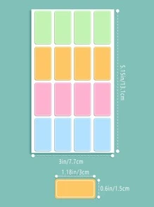 licao 10入組DIY標籤貼紙 - 彩色 - 查看 4