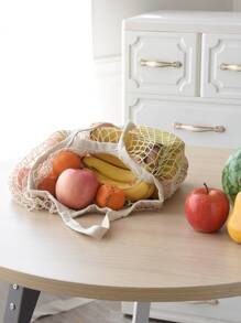 1 件便携式水果收纳袋，厨房用悬挂蔬菜网袋