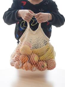 1 件便携式水果收纳袋，厨房用悬挂蔬菜网袋