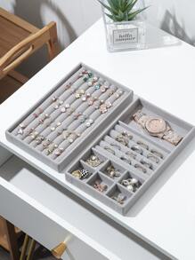 2 cái Khay trang sức nhiều lưới - Xám - Xem 1