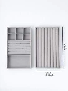 2 cái Khay trang sức nhiều lưới - Xám - Xem 3