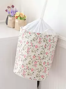 花卉印花衣服收纳篮洗衣篮，洗衣篮浴室收纳篮，篮子，收纳篮，可折叠洗衣篮