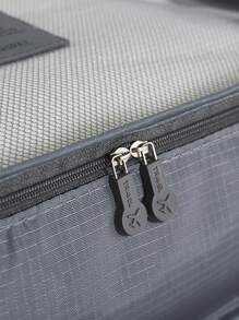 6 件套旅行打包袋，随身行李收纳袋，带洗衣袋、化妆包、衣服袋，波西米亚风 - 灰色 - 查看 4