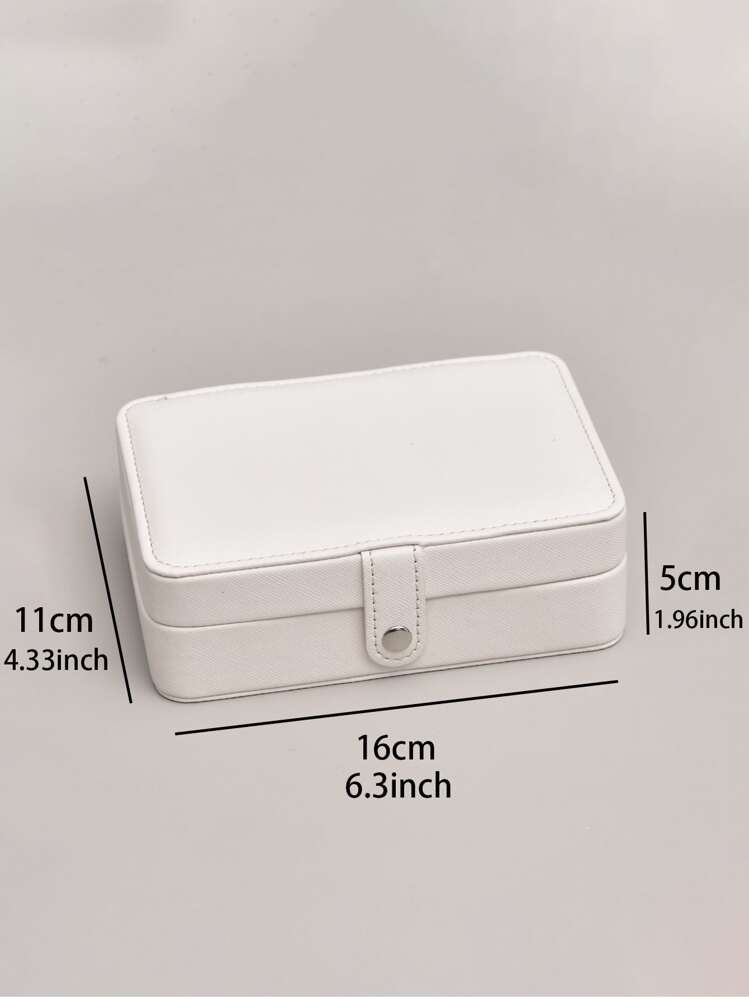 16cm×11cm×5cm レザー 多機能 二層式ジュエリーボックス、バレンタイン