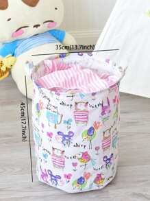WHICHLIFE Giỏ lưu trữ đồ họa hoạt hình - Nhiều màu - Xem 6