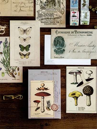 30sheets Mixed Pattern Postcard