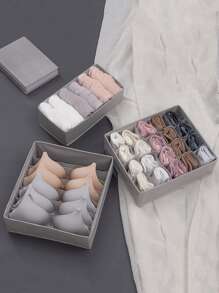 WHICHLIFE 3pcs Underwear & Socks Storage Box Set, Keep Your Drawers Organized & Clutter-Free Halloween Decorations Halloween Costumes Autumn Decor Festival Decor - Grey - View 10