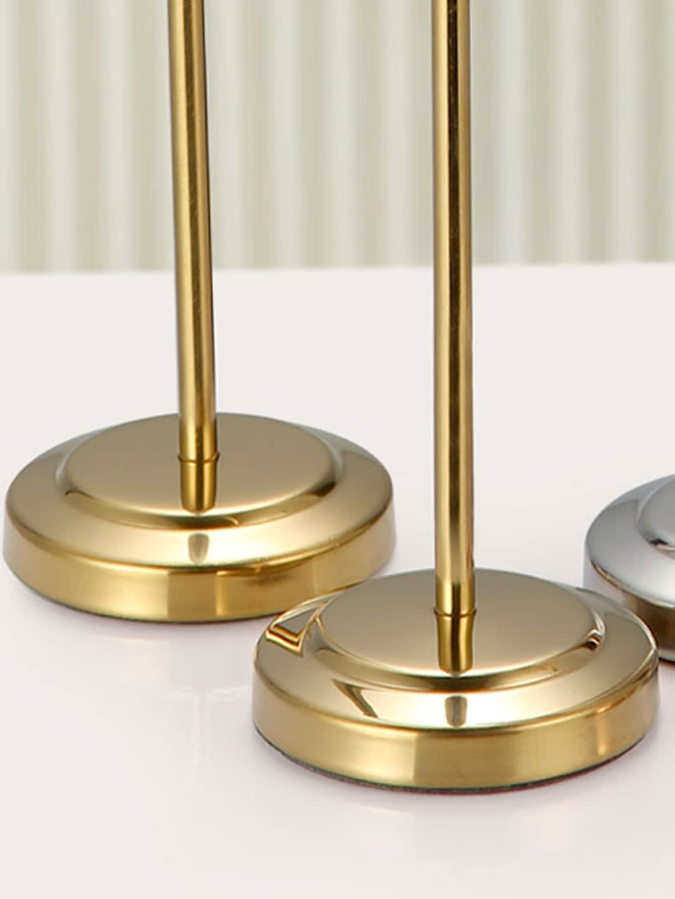 1pc Round Table Number Holder, Gold Stainless Steel Place Card Holder