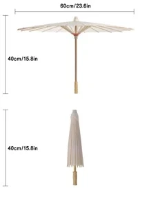 1入組簡約風素色雨傘 - 白色 - 查看 5