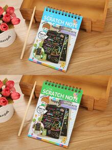 1pc Sách Tranh Cào Ngẫu Nhiên & Thanh 1pc - Nhiều màu - Xem 2