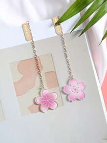 1pc Cherry Blossom Shaped Bookmark Ngẫu nhiên - Hồng - Xem 2