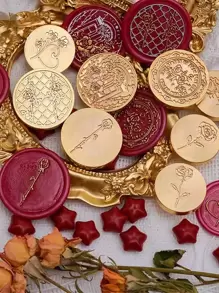 1pc Random Rose Sealing Wax Stamp - Multicolor - View 1