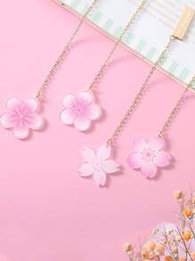 1pc Cherry Blossom Shaped Bookmark Ngẫu nhiên - Hồng - Xem 4