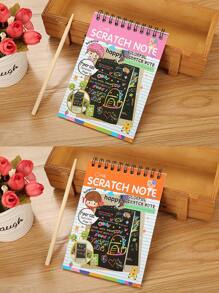 1pc Sách Tranh Cào Ngẫu Nhiên & Thanh 1pc - Nhiều màu - Xem 5