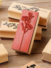 1入組隨機植物圖案印章