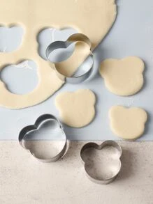 3入組熊形狀餅乾模具 - 銀色 - 查看 8