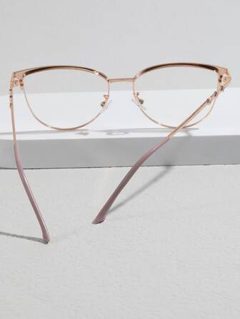 1副猫眼水钻金属时尚眼镜