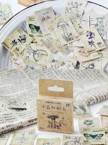 1 Caja Pegatina De Planta Vintage - Multicolor - Ver 4