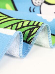 1pc Cute Dinosaur Print Kid's Bath Towel, Kid's Shower Towel For Bathroom - Green - View 3