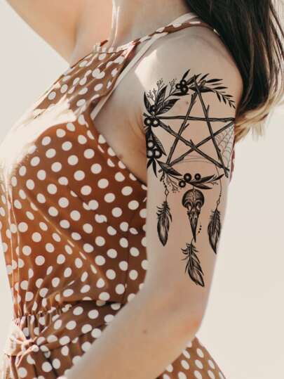 1張星星印花紋身貼紙