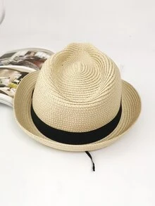 Sombrero de paja cinta - Beis - Ver 2