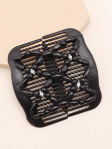 Peine con diseño de cuenta - Negro - Ver 3