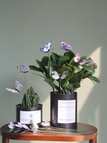 12入組/套PVC裝飾花園樁蝴蝶設計花園草坪通道露台裝飾品 - 彩色 - 查看 6