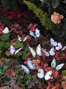 12入組/套PVC裝飾花園樁蝴蝶設計花園草坪通道露台裝飾品 - 彩色 - 查看 7