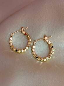 Beaded Hoop Earrings