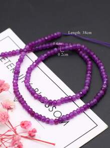 1 hebra Accesorio de joya DIY cuenta - Morado - Ver 3