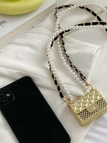 Túi Crossbody Nữ màu trơn Chuỗi - Vàng - Xem 3