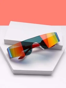 Flat Top Sunglasses - Multicolor - View 1